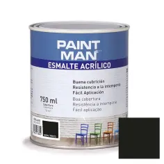 Esmalte acrílico paintman brillante negro 750 ml