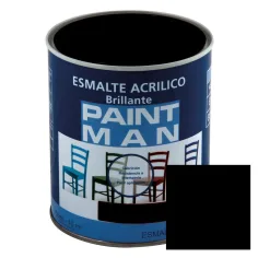 Esmalte acrílico acetinado paintman preto 750 ml