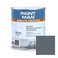 Esmalte sintético gris azulado satinado paintman 750 ml.