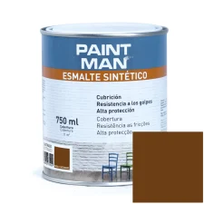 Esmalte sintético pardo acetinado paintman 750 ml
