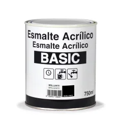 Esmalte acrílico basic brillante negro 750 ml