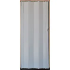 Puerta plegable de pvc imitación madera blanca