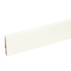 Rodapé com ranhuras branco 225 x 8 x 1,5 cm