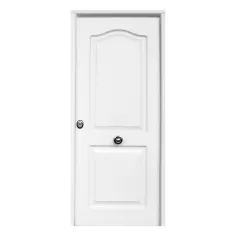 Puerta de entrada semiprovenzal blanca derecha 210 x 90 cm