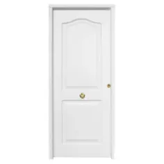 Puerta de entrada semiprovenzal blanca izquierda 210 x 90 cm