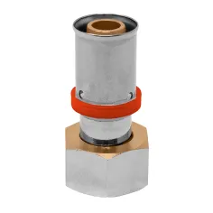 Racor hembra tuerca movil mult. press ø20x3/4” tipo u-rojo