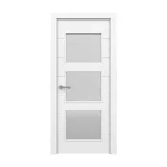 Puerta acristalada boracay lacada blanca derecha 203 x 72,5 cm