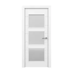 Puerta acristalada boracay lacada blanca izquierda 203 x 72,5 cm