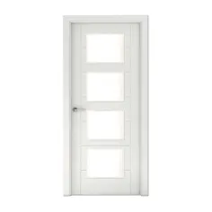 Puerta acristalada Córcega blanco derecha 203x72,5 cm