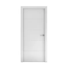 Puerta ONS blanco izquierda con tapajuntas 203x62,5 cm