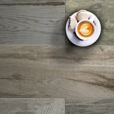 Pavimento porcelânico vintage cinzento 22,5 x 90 cm