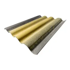 Placa de cobertura fibrocemento bajo teja amarillo y gris euronit 124 x 96,4 cm
