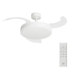 Ventilador de techo blanco con luz led y motor DC 107cm Ori M Arteconfort