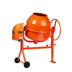 vidaXL 141200 - Hormigonera eléctrica de acero, 63 L, 220 W, color naranja  : : Bricolaje y herramientas