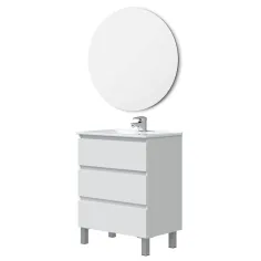 Móvel Thea 70 cm com lavatório + espelho GRATUITO