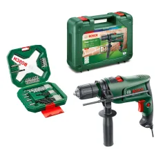 Taladro percutor 600w Bosch + maletin mixto 30 piezas de regalo