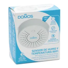 Sensor de humo y temperatura con sirena WiFi Domos