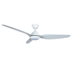 Ventilador de techo 3 aspas blanco con luz led y motor CC Ocelair