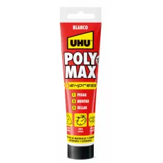 Adhesivo de montaje y sellador poly max express uhu 165 g