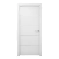 Puerta de Interior maciza lacada Lor blanca 72,5cm izquierda con tapajuntas Geom