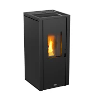 Estufa pellet hermética Next 7kW negro Canadian