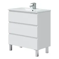 Mueble Thea 80 cm 3 cajones blanco.