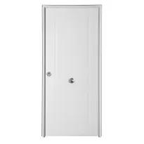 Puerta entrada metal 3C blanco izquierda 89x209 cm