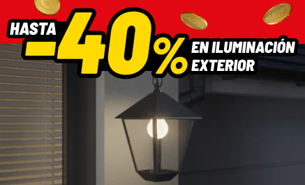 Hasta -40% en iluminación exterior