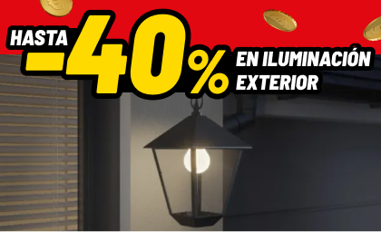 Hasta -40% en iluminación exterior