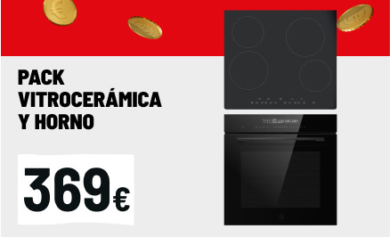 Pack vitrocerámica y horno 72L GoodHome