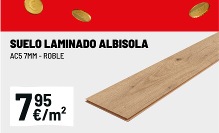 Suelo laminado Albisola AC5 7mm roble 138,3x19,3cm