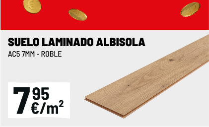 Suelo laminado Albisola AC5 7mm roble 138,3x19,3cm