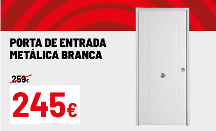 Porta de entrada metálica branca direita 91x210cm