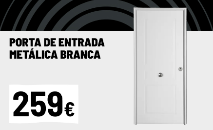 Porta de entrada metálica branca direita 91x210cm