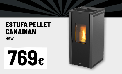 Estufa pellet hermética gris 9 kW Next Canadian