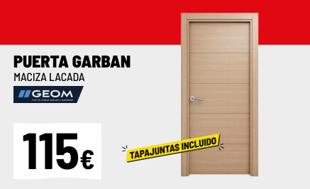 Puerta de Interior maciza lacada Garban roble miel 72,5cm derecha con tapajuntas Geom