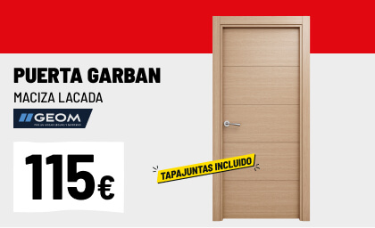 Puerta de Interior maciza lacada Garban roble miel 72,5cm derecha con tapajuntas Geom