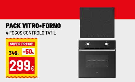 Pack Placa Vitrocerâmica + Forno Estático Cooke&Lewis