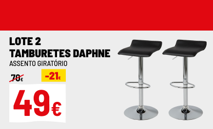 Lote 2 tamburetes daphne preto