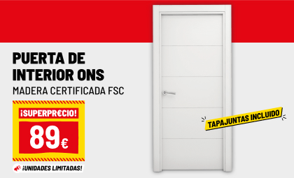 Puerta de Interior Ons blanca 72,5cm izquierda con tapajuntas