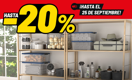 Hasta -20% en cajas de plástico!