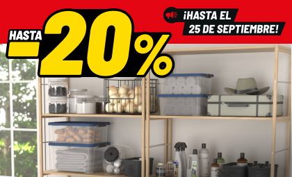 Hasta -20% en cajas de plástico!